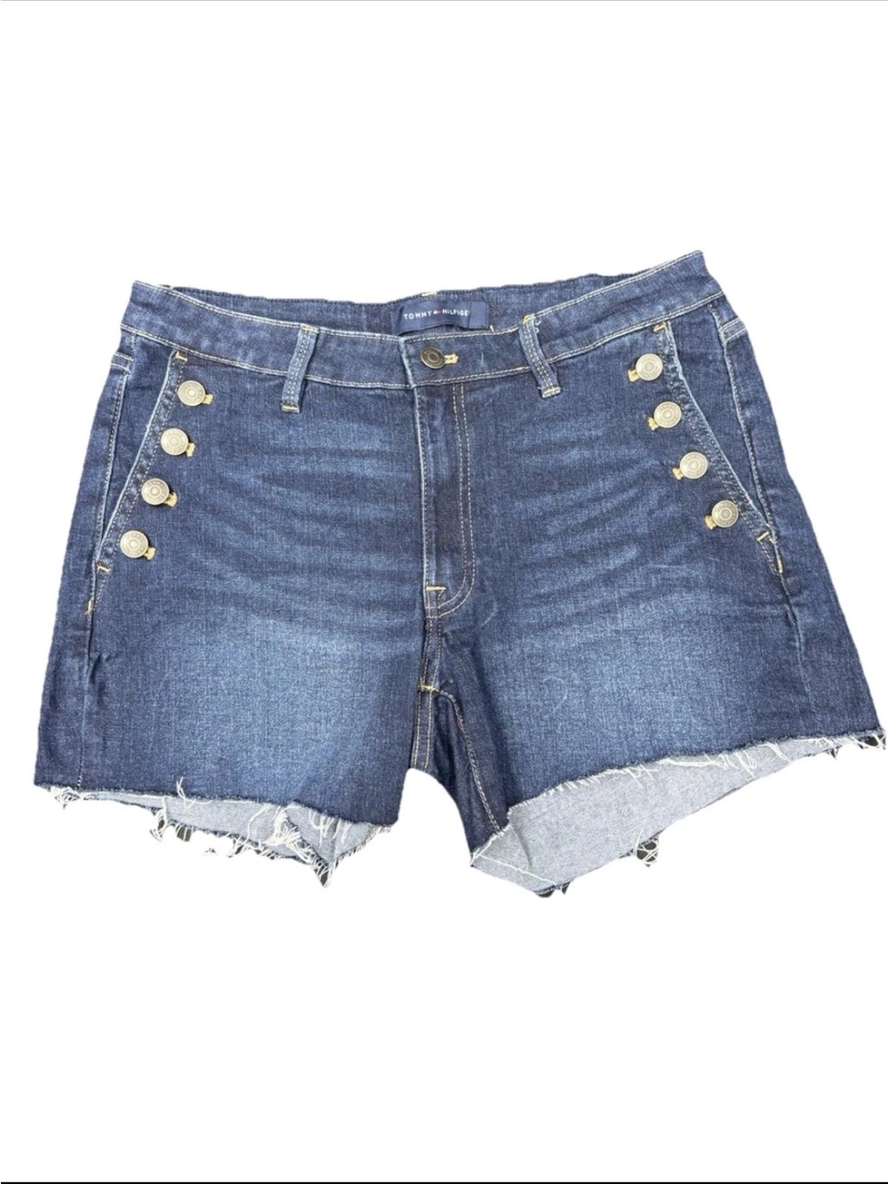 Tommy Hilfiger Navy Denim Sailor Button Shorts